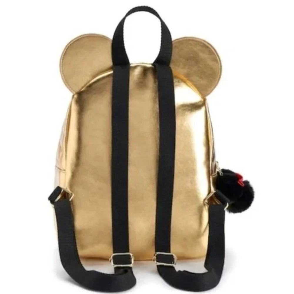 Disney Mickey Mouse 3-D Gold Quilted Mini Backpack - Picture 3 of 4